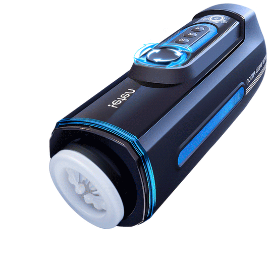 【+Free Lube!!】Leten-X9 IV Upgraded Intrekbare & Verwarmde & Hoorbare Combinatie Mannelijke Masturbator