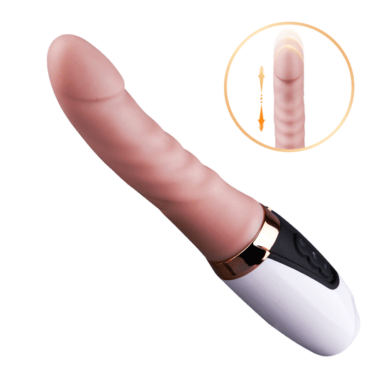 Sex Machine 27cm Stuwdildo Vibrator met Warmte voor G-spot en Anale Stimulatie