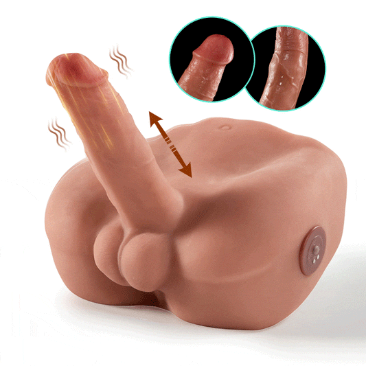 【Dante·Vurige diepe invoeging】 5-snelheden 2-frequenties telescopische vibratiemal - echte hardheid, gesimuleerde penis IPX7