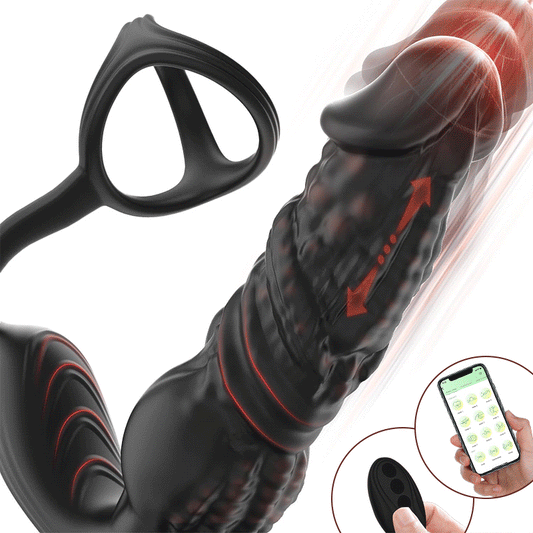 Upgrade snel stotende 6-in-1 prostaatmassager met afstandsbediening en APP