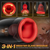 3-in-1 Glans Massage Master Trainer 3 Rotatie, 5 Zuigen, 10 Vibratie Ultra Simulatie Dynamisch