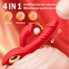 4 in 1 G-spot vibrator, lip bijten clitoris stimulatie, seksspeeltjes voor vrouwen en koppels