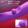 Tonglikkende clitorisstimulator G-spotvibrator met 360° rotatie en wrijfbal