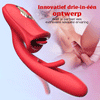 G-spot klap vibrator met tonglikfunctie & vibrerende tong