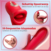 G-spot klap vibrator met tonglikfunctie & vibrerende tong