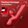Acmejoy - 7 Vibrator G -platig stimulerend met roze clitoris die duwt