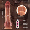 Spartaanse Realistische Dildo 4 IN 1 Thermostaat op Afstand 23CM