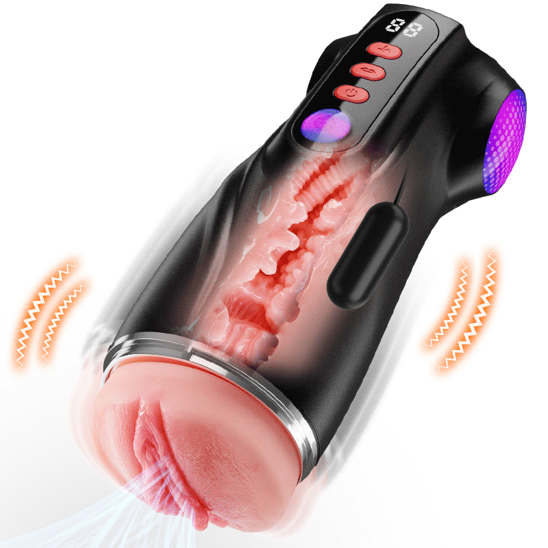 Daphne - Penis Pomp met 3 verwisselbare sleeves, Pocket Pussy, 9 Zuig- & 9 Vibratiemodi, Mannelijke Masturbator