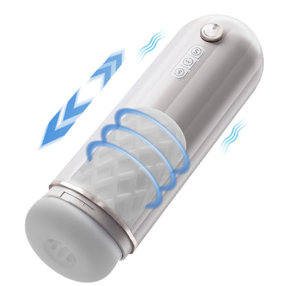 AcmeJoy Bluetooth Traploos Aanpassen Stuwende Verwarming Mannelijke Masturbator