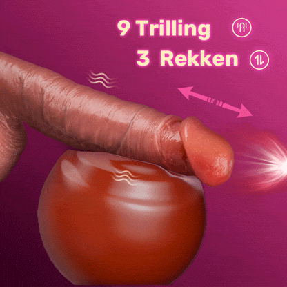 9-frequentie vibratie + 3-frequentie telescopische penis simulatie, verwarming