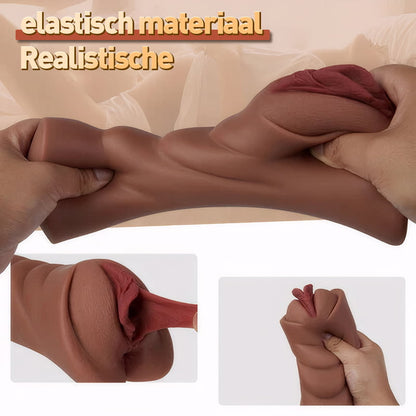 Levensechte Pocket Pussy Zacht en duurzaam materiaal Realistische textuur vagina en strakke anus 2 in 1 gaten