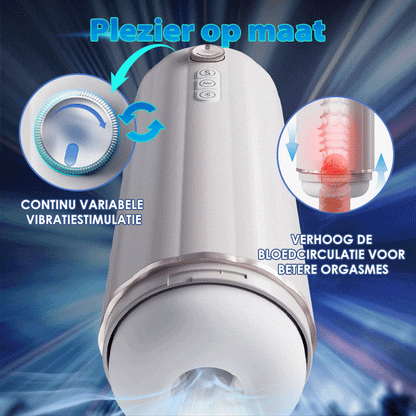 AcmeJoy Bluetooth Traploos Aanpassen Stuwende Verwarming Mannelijke Masturbator