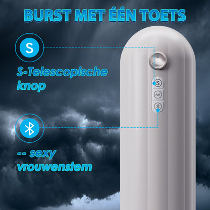 AcmeJoy Bluetooth Traploos Aanpassen Stuwende Verwarming Mannelijke Masturbator