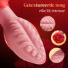 Sera - Tongvormige 360° roterende anale plug met rozenbasis voor vrouwen & mannen