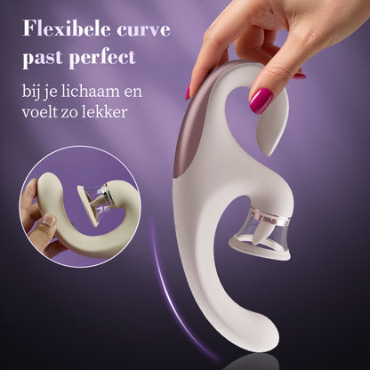 Selene - Vibrator voor clitorale en G-spotstimulatie met tonglikken en zuigfunctie voor gecombineerde orgasmes