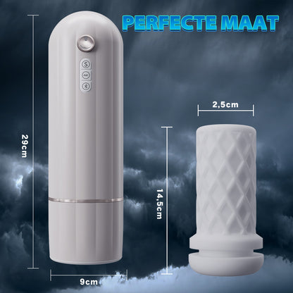AcmeJoy Bluetooth Traploos Aanpassen Stuwende Verwarming Mannelijke Masturbator