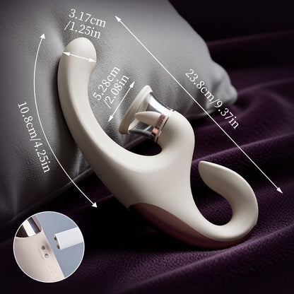 Selene - Vibrator voor clitorale en G-spotstimulatie met tonglikken en zuigfunctie voor gecombineerde orgasmes