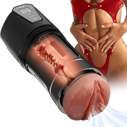 Challenger - 10 Vibraties, 5 Zuigmodi, Ultra-Realistische Vagina, Gesimuleerde Masturbator