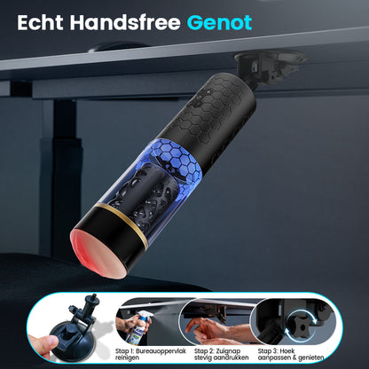 STORM - Intense Stoot & Draai Handsfree 15,5 cm Diepte Masturbator