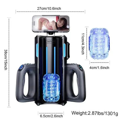 【Gratis verzending】LETEN 10 Krachtige motormasturbator met hoge snelheid en telefoonhouder