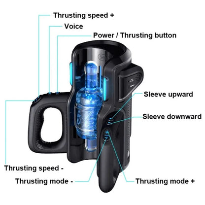 【Gratis verzending】LETEN 10 Krachtige motormasturbator met hoge snelheid en telefoonhouder