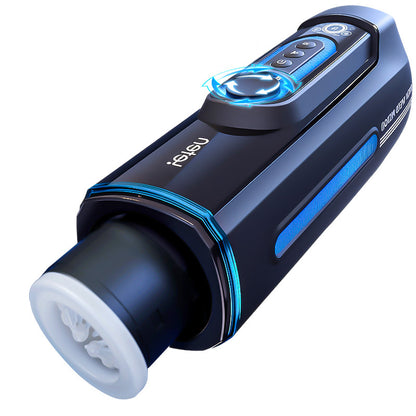 【+Free Lube!!】Leten-X9 IV Upgraded Intrekbare & Verwarmde & Hoorbare Combinatie Mannelijke Masturbator