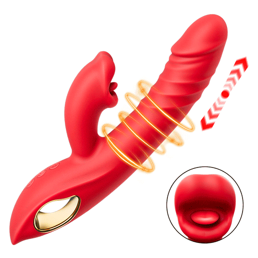 4 in 1 G-spot vibrator, lip bijten clitoris stimulatie, seksspeeltjes voor vrouwen en koppels