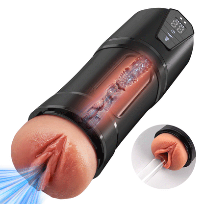 Challenger - 5 zuigniveaus, 10 vibratiemodi, mannelijke masturbator, instelbare multi-snelheid, realistische TPE-sleeve, IPX7 waterdicht
