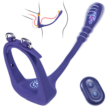 Lord of the Rings 10 vibrerende anale stimulator met cockring
