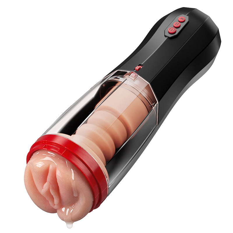 ROKA - 5 stuwstanden 10 vibraties zuigfunctie one-touch boost mannelijke masturbator voor progressieve stimulatie