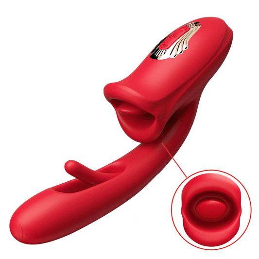 【Verzending binnen 24 uur】G-spot klap vibrator met tonglikfunctie & vibrerende tong