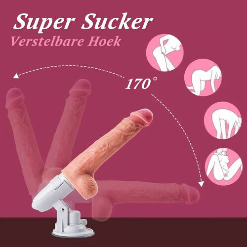 【HOT】Stretch Lover Dildo 8 Telescopische Roterende Vibraties en Verwarmende