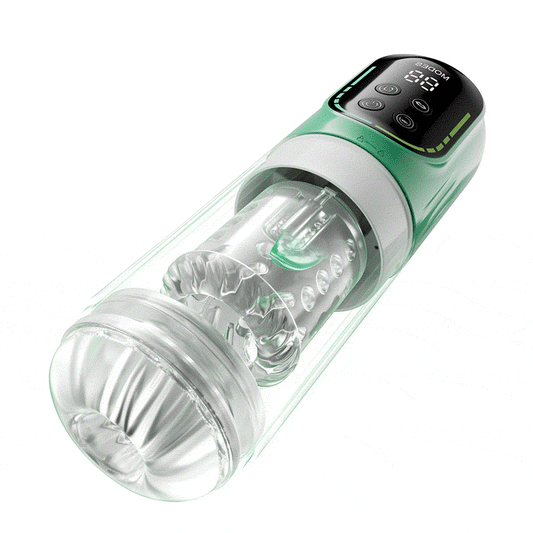 Heaven - 5-in-1 Automatische Masturbator Roterend Stotend Zuigend Vibrerend Likken Stroker