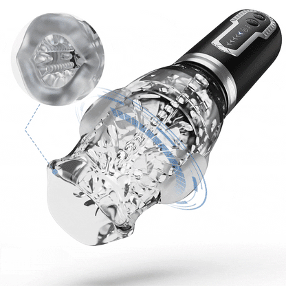 TORNADO 3.0 Versie 7 Vibrerende 5 Roterende Stuwende Pijp Masturbator