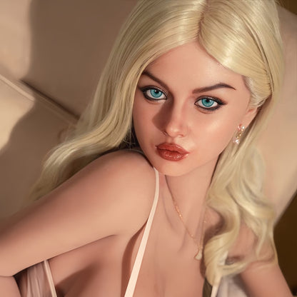 💛【Nieuw!】Aurora: De ultieme verleiding van blond haar en groene ogen, grote borsten schoonheid 148CM