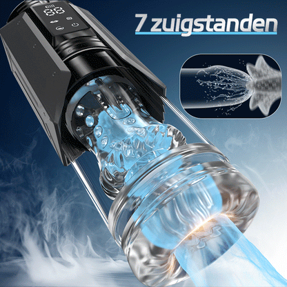 King - 100% waterdichte 4-in-1 automatische masturbator voor mannen