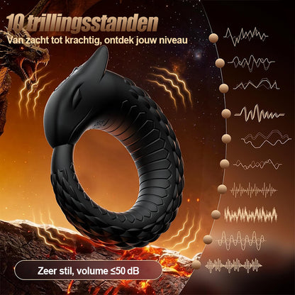 Dragon Thunder – 10 standen vibrerende penisring, langdurig siliconen speelgoed