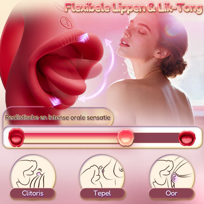 Posy – Upgrade 2.0 Clitorale Vibrator met Taallikfunctie en Stotende G-Spot Stimulatie voor Stellen