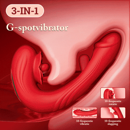 Papaver rhoeas——10-frequentie rotatie + vibratie + klappen, drie-in-één G-spot vibrator