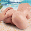 Elira - Ultra-lichte 2,75 kg waterdichte silicone S-curve torso masturbator met dubbele kanalen, stabiele rear-entry ondersteuning &