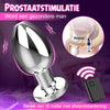 Anale vibrator met metalen behuizing en 10 vibratiestanden voor zowel mannen als vrouwen