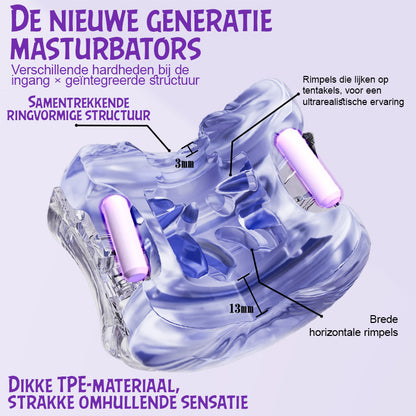 DOIFX-Pocket Girl 5 soorten vibraties Vagina + anus dubbele opening Mannelijk masturbatieapparaat