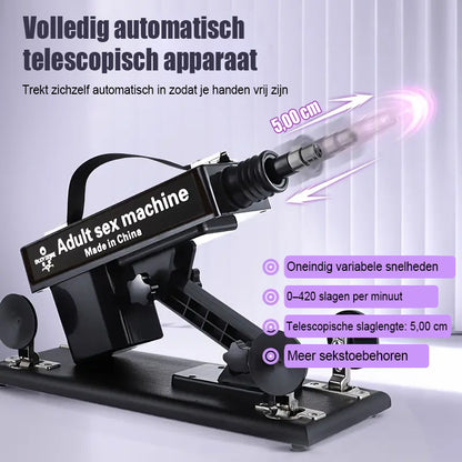 Ultiem genot met de best beoordeelde seksspeelmachine - 7 accessoires, automatische stootfunctie, anale liefde