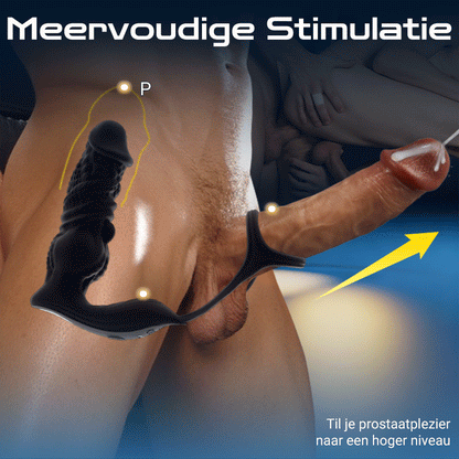 Upgrade snel stotende 6-in-1 prostaatmassager met afstandsbediening en APP