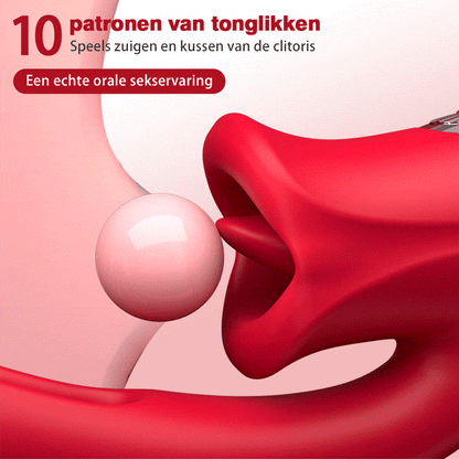 【Verzending binnen 24 uur】G-spot klap vibrator met tonglikfunctie & vibrerende tong