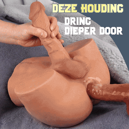 Stuwende vibrerende dildo realistische kont 10,12 lbs bruin