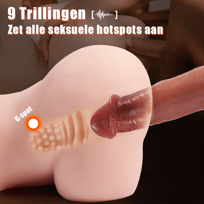 Spartaanse Realistische Dildo 4 IN 1 Thermostaat op Afstand 23CM