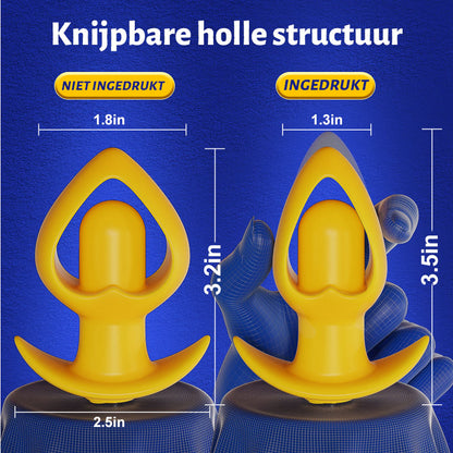 AcmeJoy Draagbare siliconen anale plug met vibratie, USB-oplaadbaar