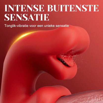 Vesper - Diepe tonglik vibrator voor langdurig plezier met 10 golfbewegingen