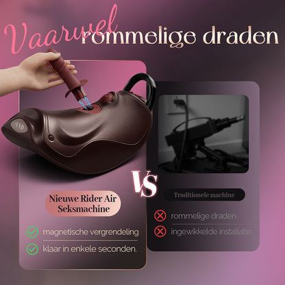 Machine Seksuele VVD Rider Air met Piston, Dubbele Vibratie en Accessoires | Handsfree